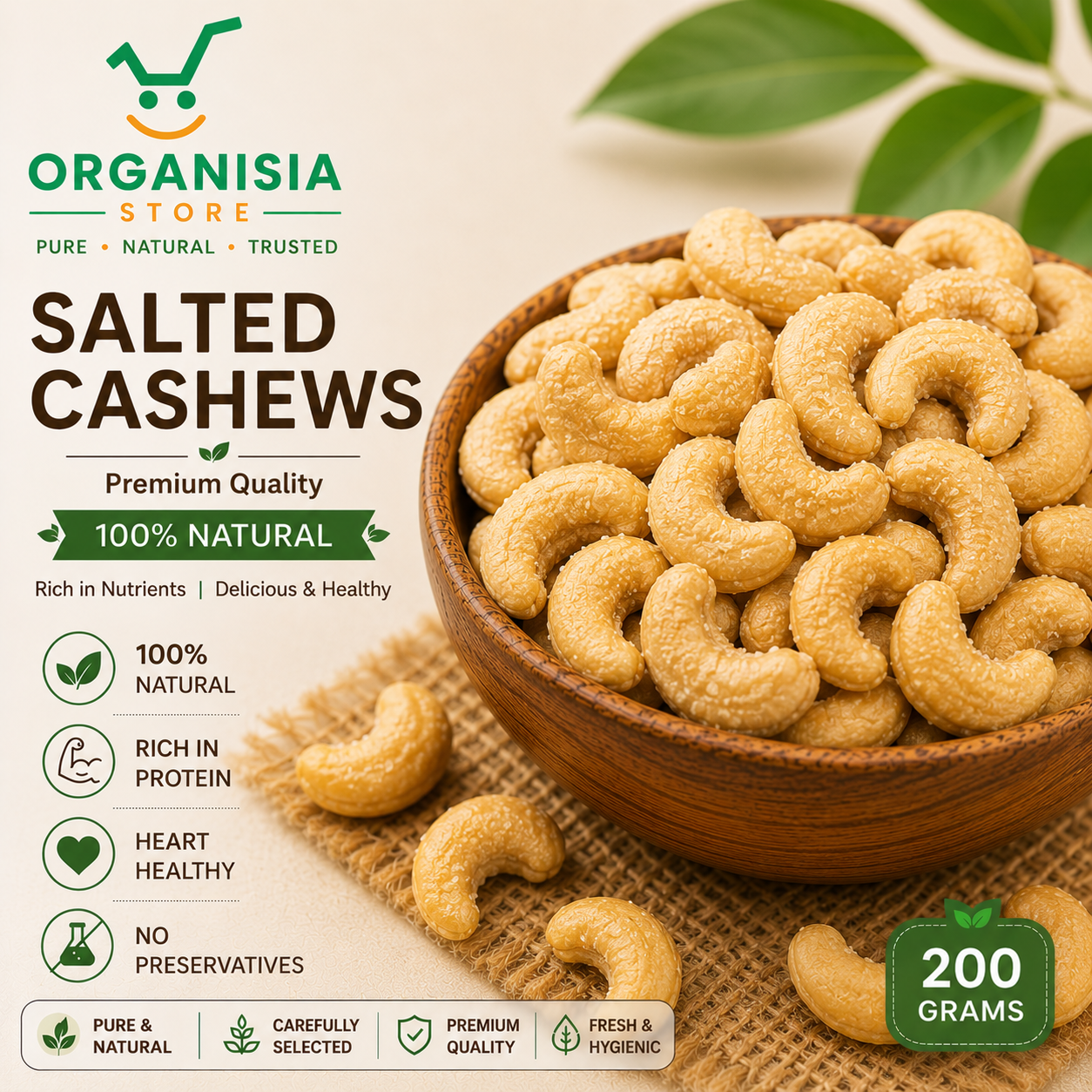 Salted Cashews 200g
